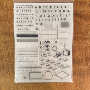 Heidi Swapp Stamp Society-Alphabet and Icon Clear Stamps